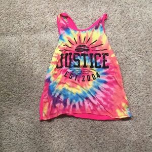 A justice tank top